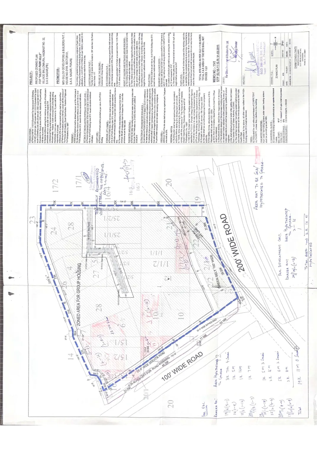Zoning Plan -- Gillco park hills