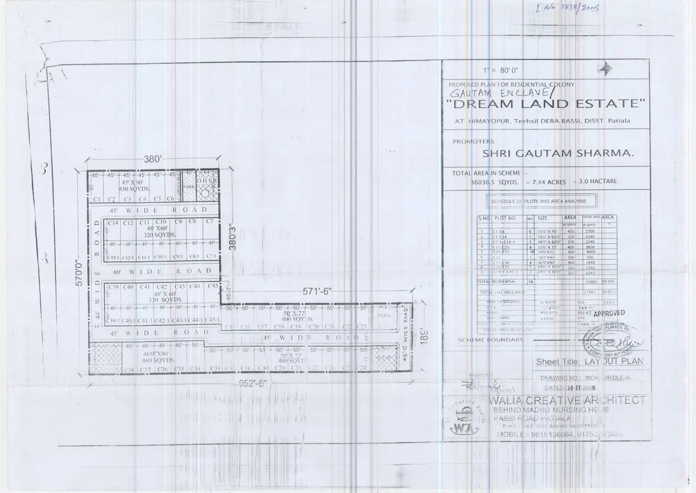 Layout Plan -- Gautam Enclave