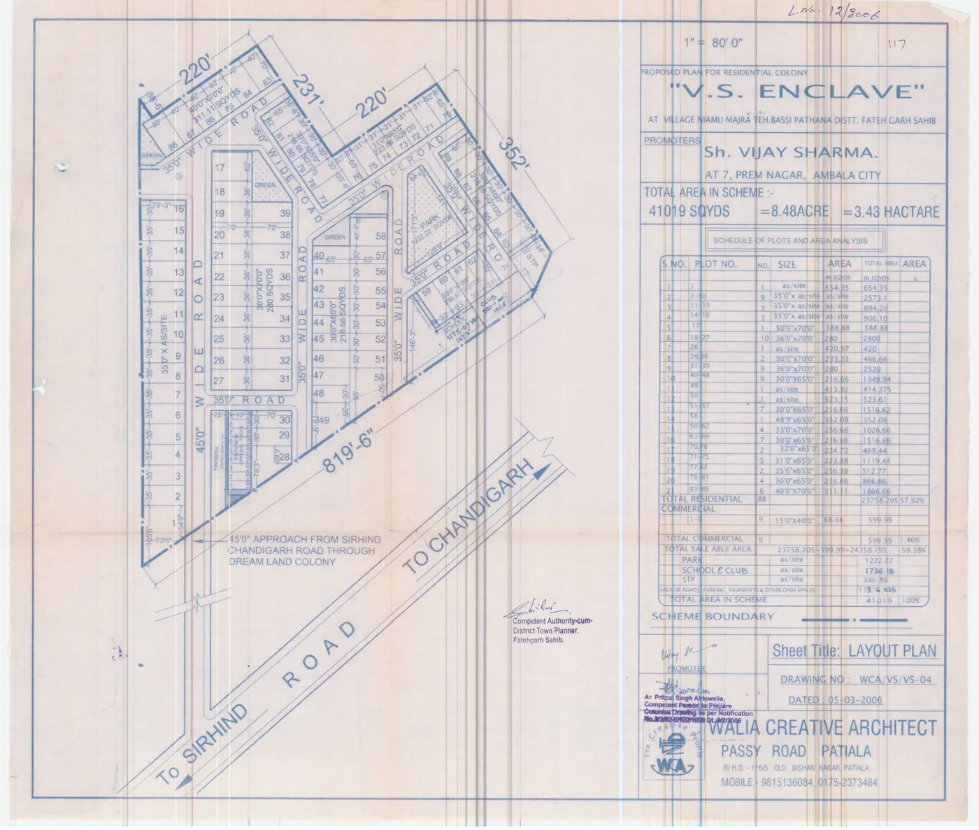 Layout Plan -- VS Enclave