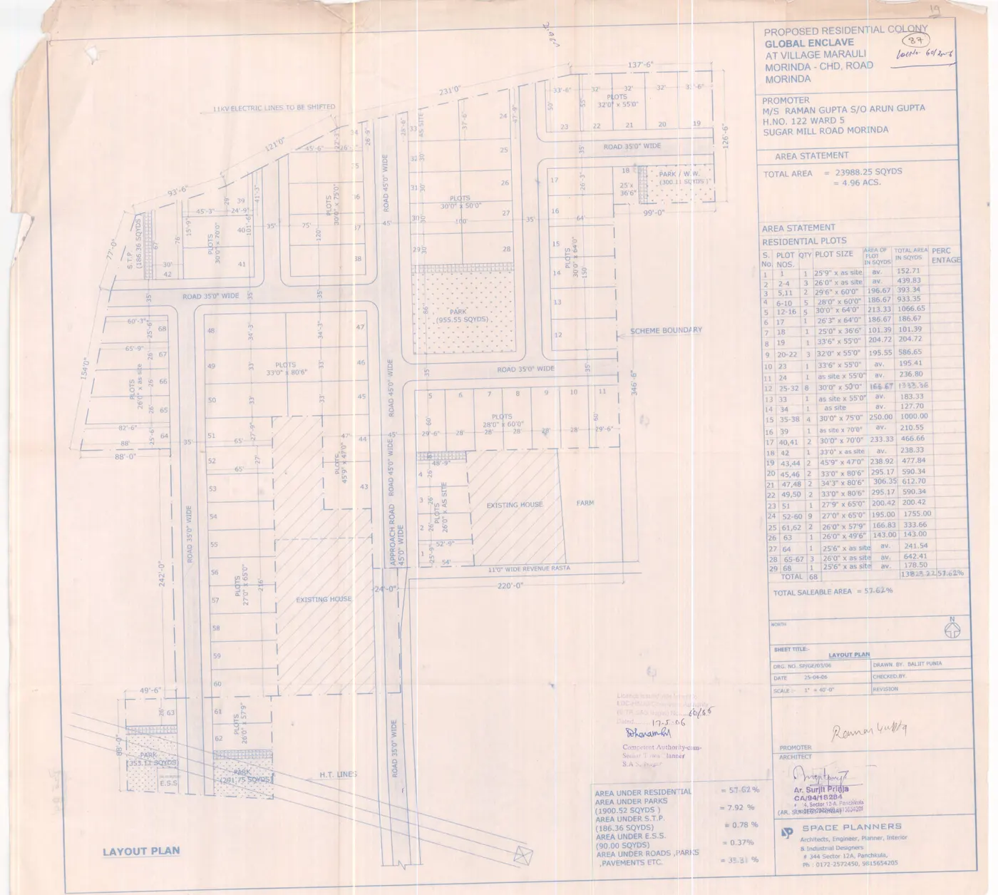 Layout Plan -- Global Enclave Morinda