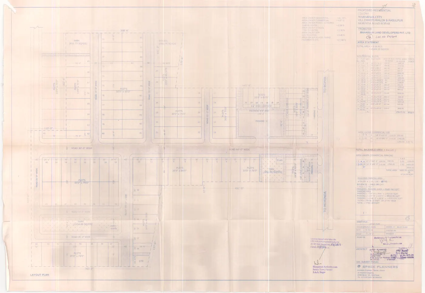 Layout Plan -- Maharaja City Ropar